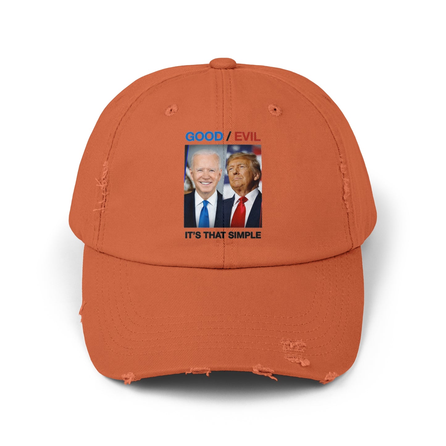 Good/ Evil Unisex Distressed Cap