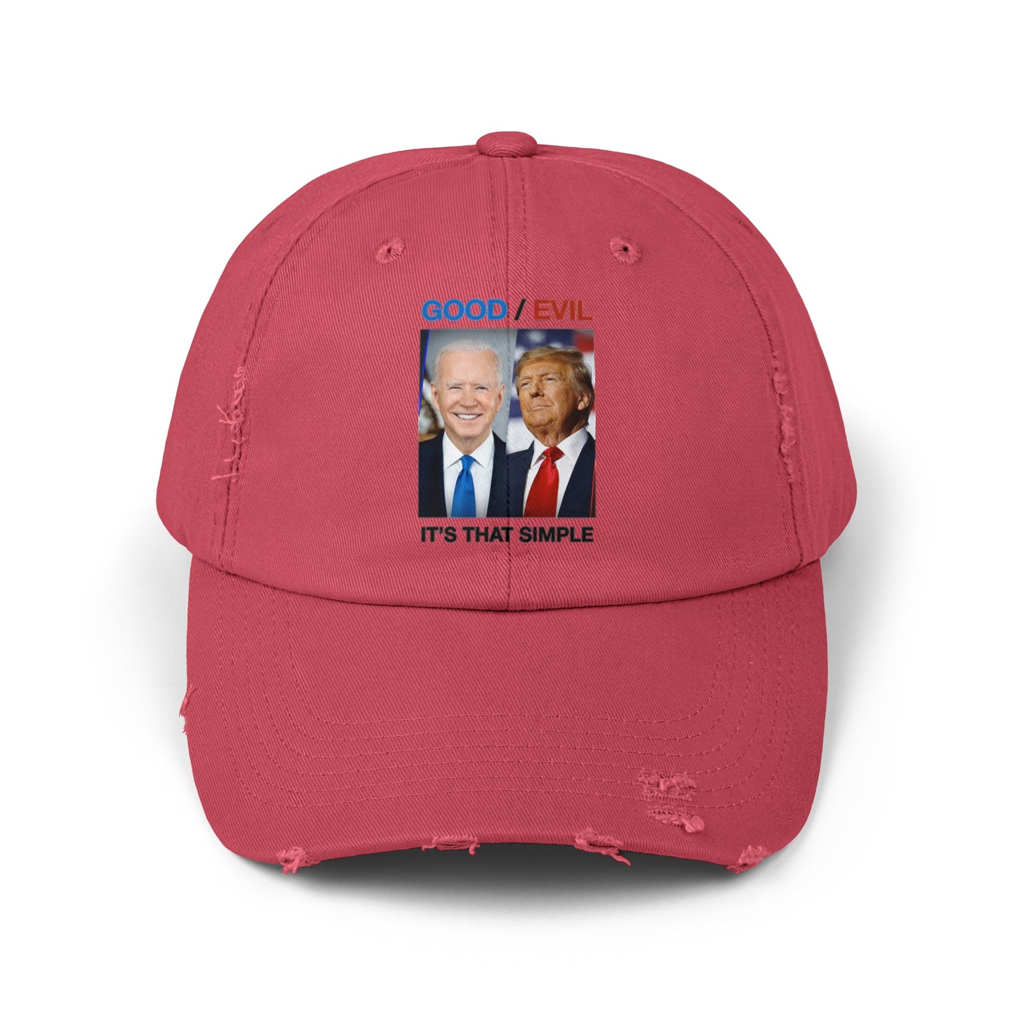 Good/ Evil Unisex Distressed Cap