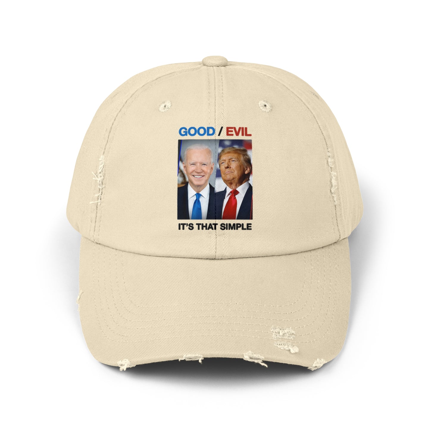 Good/ Evil Unisex Distressed Cap