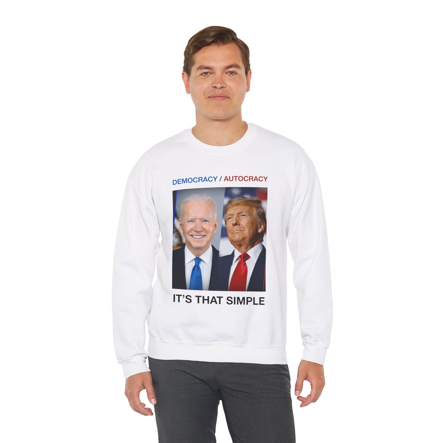 Democracy/ Autocracy Unisex Heavy Blend™ Crewneck Sweatshirt