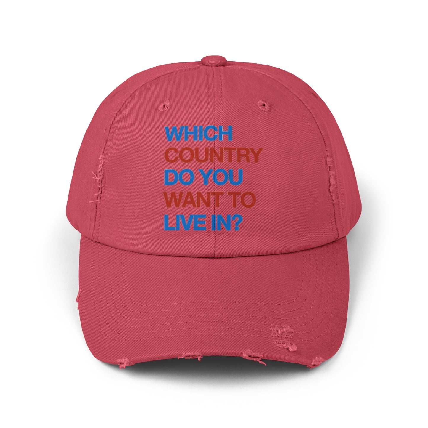 Which Country/ Autocracy Unisex Distressed Cap