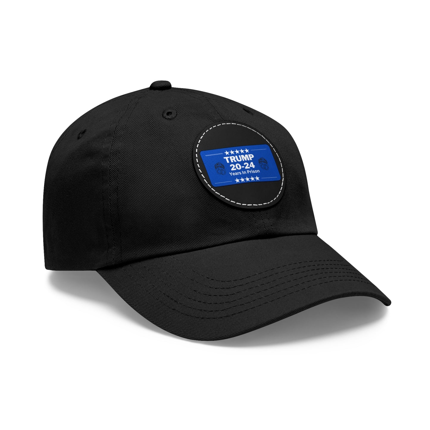 Trump 2024 Hat with Leather Patch (Round)