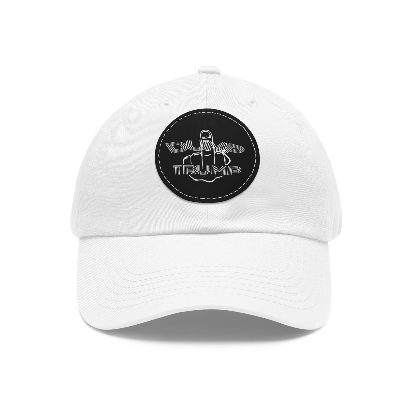 Dump Trump Hat with Leather Patch (Round)