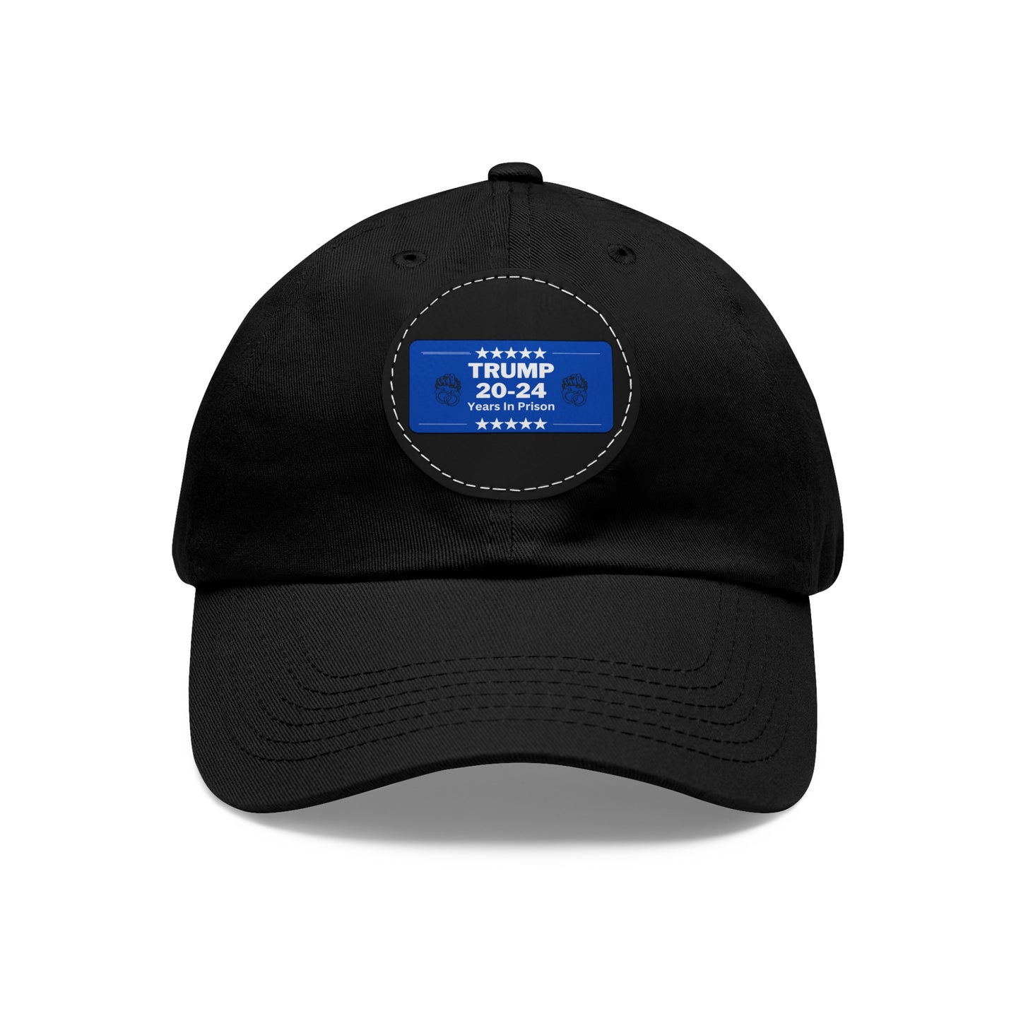 Trump 2024 Hat with Leather Patch (Round)