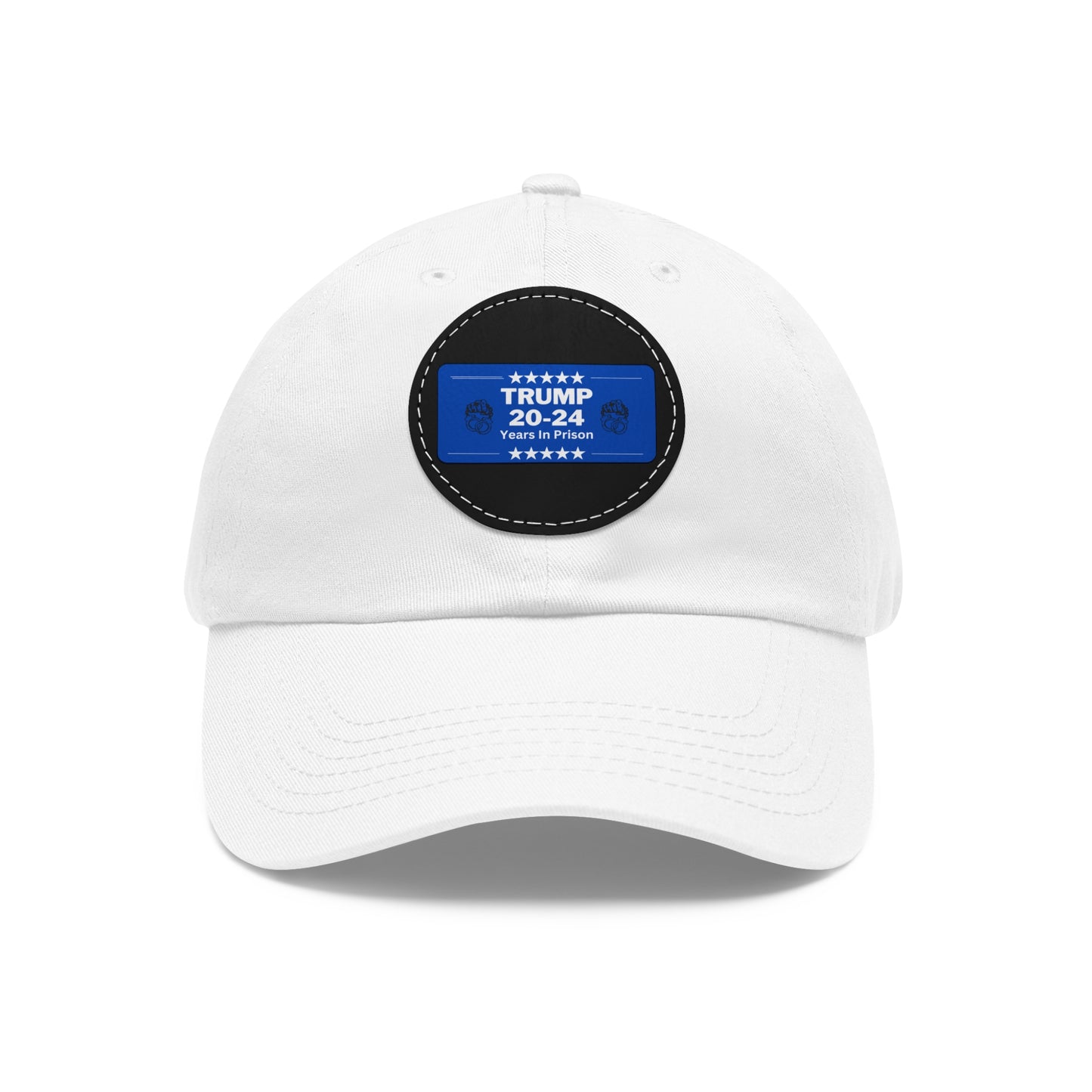 Trump 2024 Hat with Leather Patch (Round)