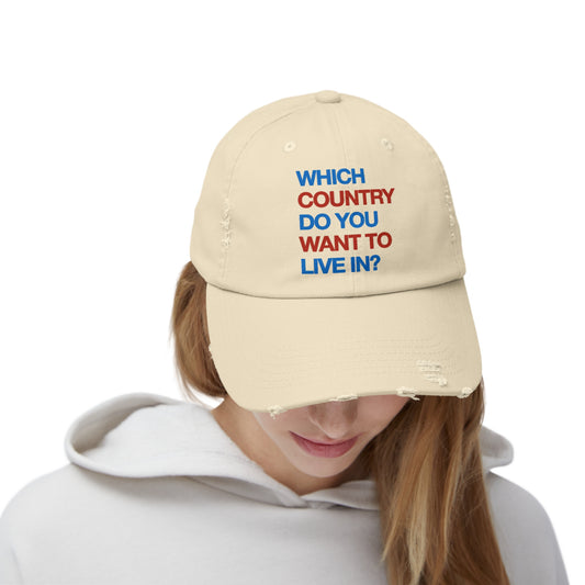 Which Country/ Autocracy Unisex Distressed Cap