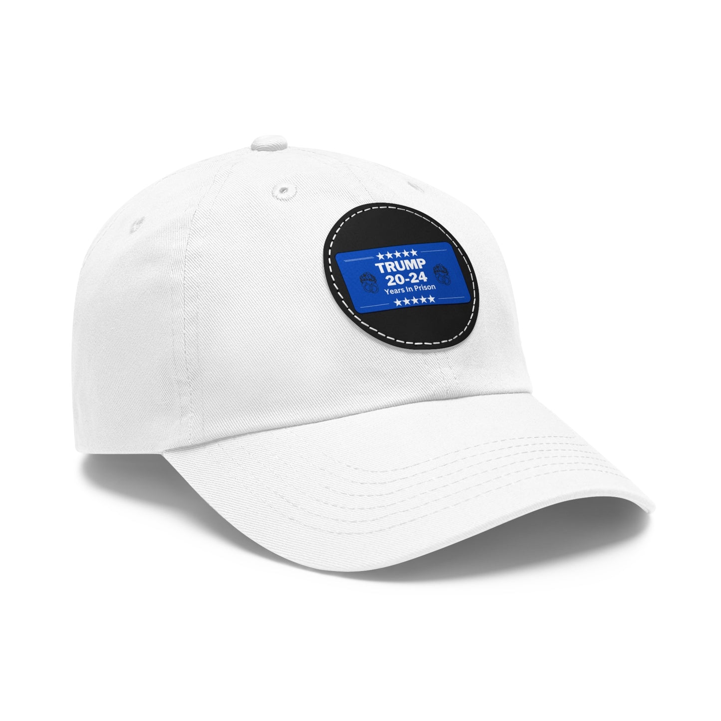 Trump 2024 Hat with Leather Patch (Round)