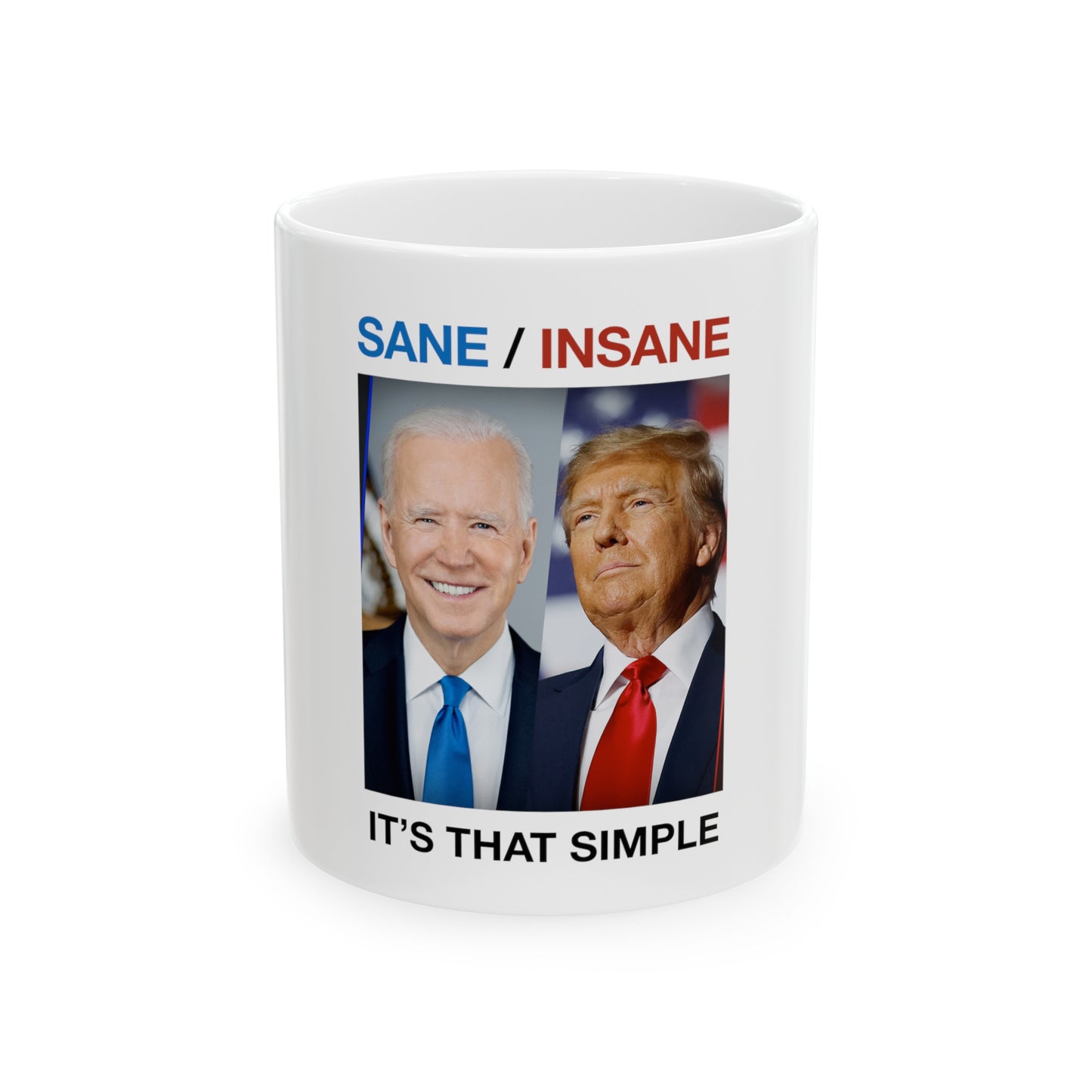 Sane/Insane Ceramic Mug, 11oz