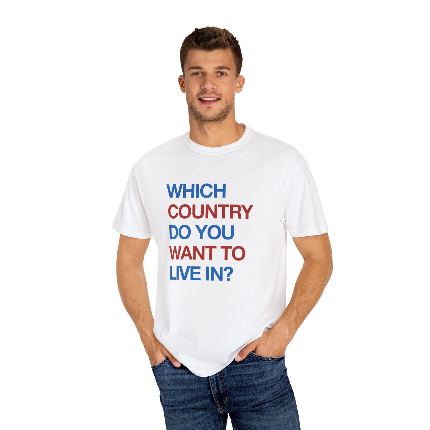 Which Country Unisex Garment-Dyed T-shirt